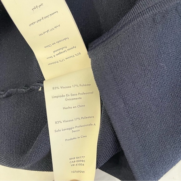 DIANNE Von Furstenberg Knit Wrap Top in Alexander‎ Navy size P - Picture 6 of 8